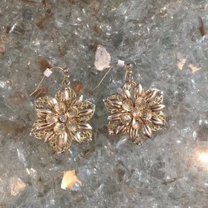 Lia Sophia Gold Flower Earrings